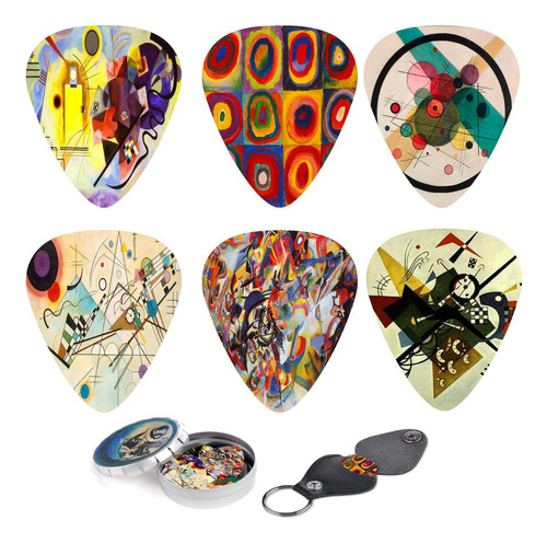 Abstract Art Cool Guitar Picks Juego Completo De Pinturas De