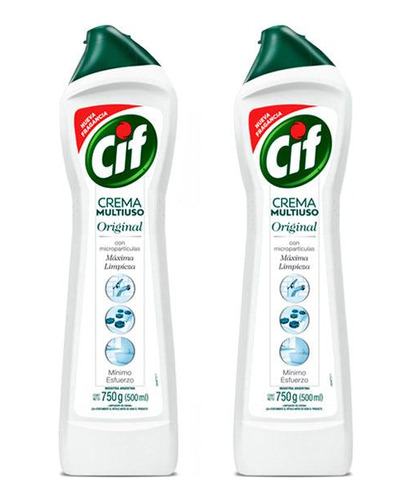 Cif Limpiador Crema Blanco 2 X 750 Gr