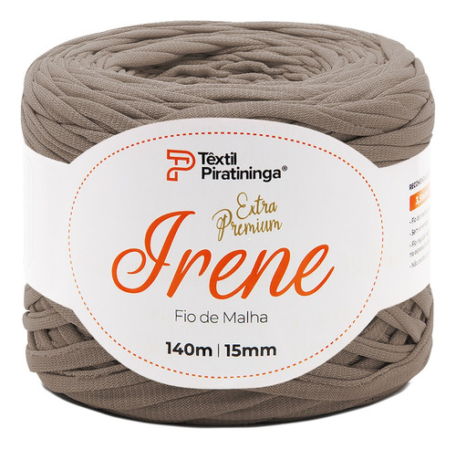 Fio De Malha Irene Extra Premium Têxtil Piratininga 140mts Cor Marrom-claro