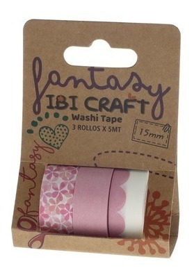Washi Tape Cinta Decorativa Box 3 Rollos De 5mts Ibi Craft 