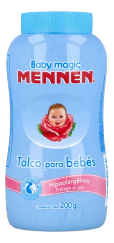 Mennen Talco Azul Frasco Con 200 G
