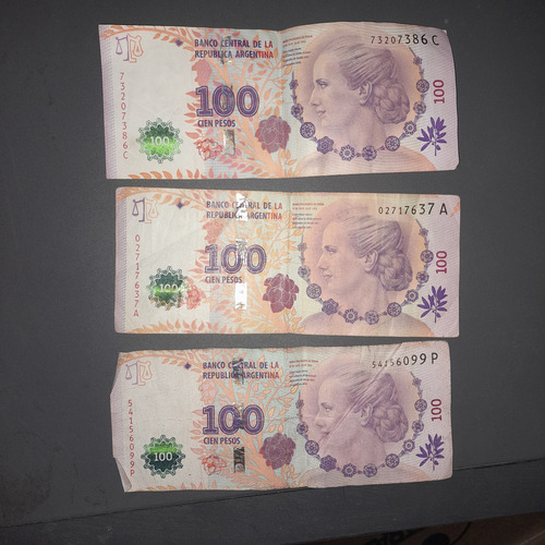 Billete 100 Pesos Con Falla De Tinta! (Usado)