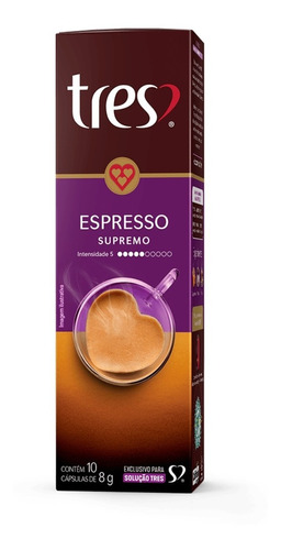  Café Espresso Supremo Cápsula Três Corações S/ Glúten 10 Un