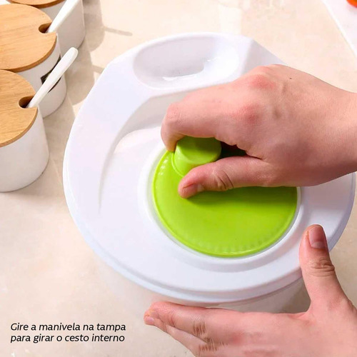 Lavadora De Verduras Manual Rotativa For Ensaladas Secas Y