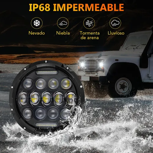 7' Pulgadas Redondo Faros Led For Ford F100 F250 F350 53-77