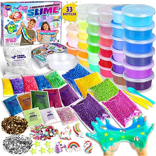 Kit De Bricolaje Jumbo Slime Para Niñas, Niños, Niños, Fu