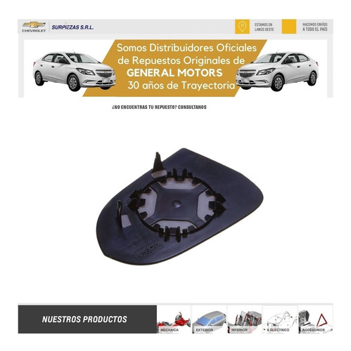 Imagen 3 de 10 de Vidrio Espejo Derecho Chevrolet Onix Prisma Original Gm