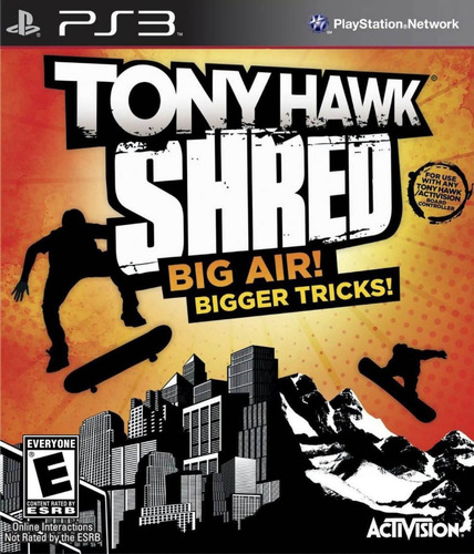 Jogo Tony Hawk Shred Ps3 Mídia Física Original Sem Board