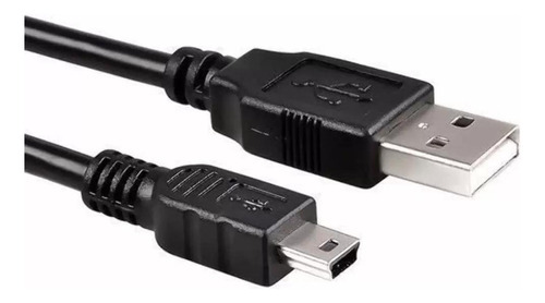 Cable USB para mini USB de 5 pines 2.0, 3,0 metros, hasta 480 Mbps, color negro