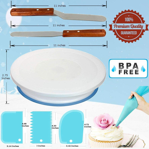 64pcs Cake Decorating Kit Baking Supplies Tools With Non-...