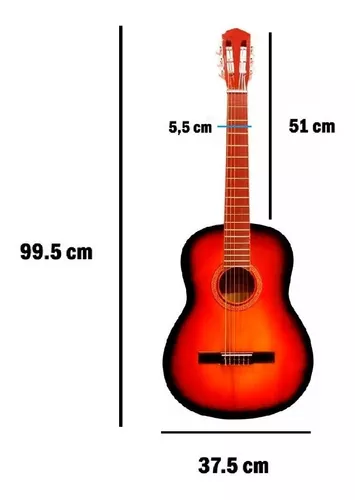 Funda Guitarra Economy 12 Clásica 3/4-7/8 rojo