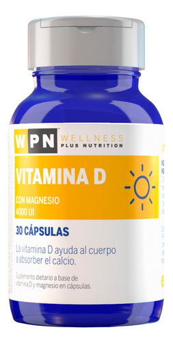 Wpn Wellness Vitamina D Con Magnesio Suplemento 30c 3c