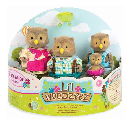 Lil Woodzeez 6007 Set Familia De Buhos X4 Figuras Animales