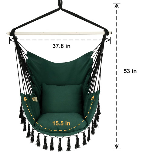P218 Silla Hamaca Colgante Tipo Columpio Y Kit De Accesorios