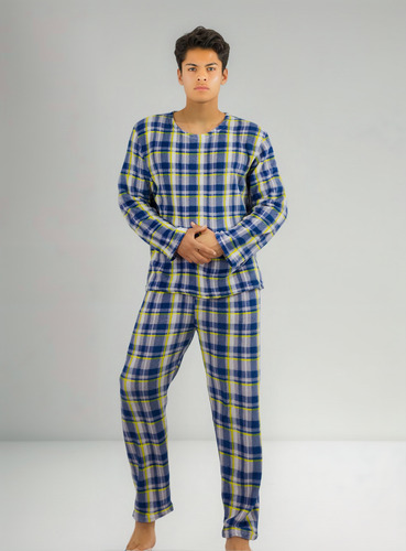 Pijama De Hombre Afelpada Pantalón Sudadera Tela Polar Suave