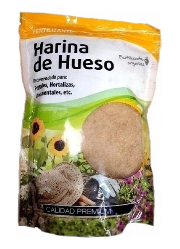 Harina De Hueso Fertilizante Organico En Polvo 1kg