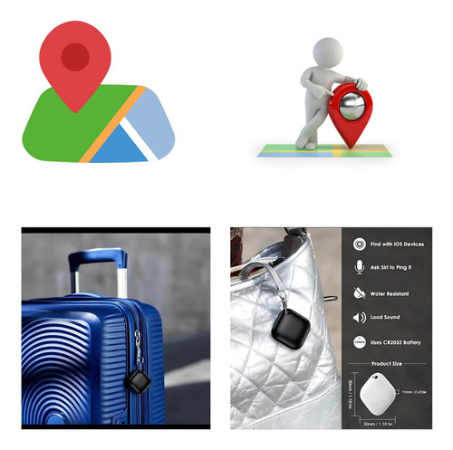 Rastreador Smart Air Tag Localizador De Objetos Para iPhone Cor Preto