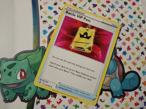 Pase De Combate Vip, Carta Pokémon Original Y Nueva 