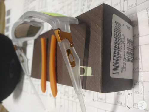 Oakley Júpiter Squared Matteclear W/fire Iridium Made In Usa Espejo Amarillo Transparente Amarillo (Usado)