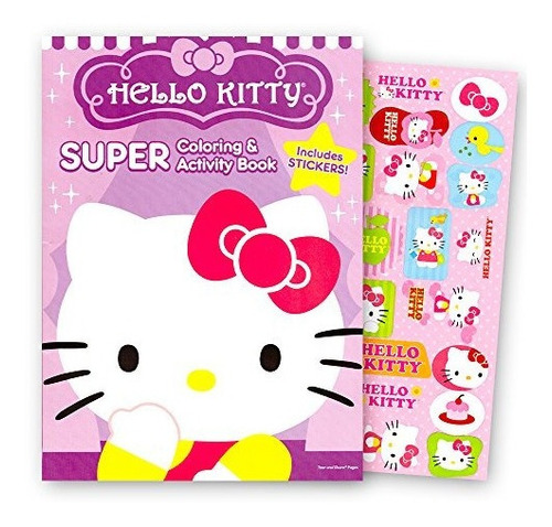 Hello Kitty 144 Page Coloring  Libro De Actividades Con Pega