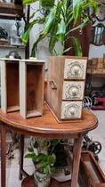 Comprar Antigua Cajonera Singer 3 Cajones Madera Y Crema