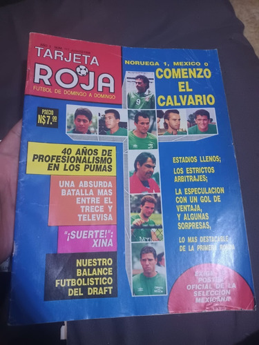 Mundial Usa 94, Pumas 40 Años, Luis Val Revista Tarjeta Roja