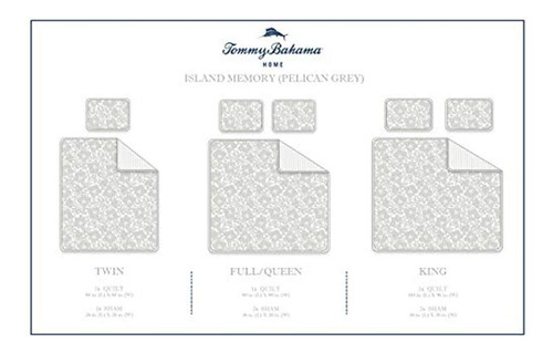 Memoria De La Isla Tommy Bahama Juego De Cobertor Color Gris