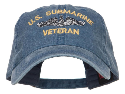 Gorra Lavada Bordada Militar Para Veteranos De Submarinos De