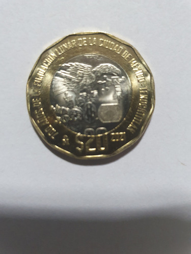 Moneda 20 Pesos Conmemorativa 700 Años De La Fundación Lunar