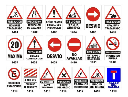 Carteles Viales Obra Seguridad Plástico Corrugado 50x68cm