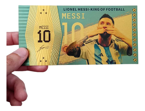 Billete Premium Futbol Souvenir Messi Seleccion Argentina