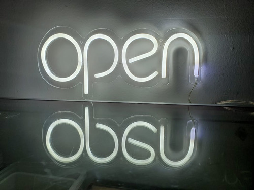 Letrero Led Open Abierto Anuncio