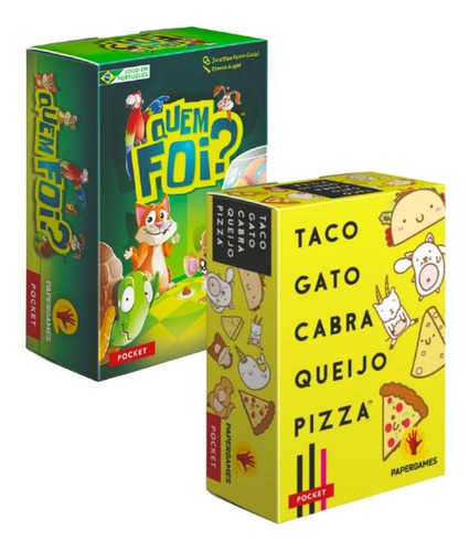 Jogos Taco Gato Cabra Queijo Pizza + Quem Foi? - Papergames