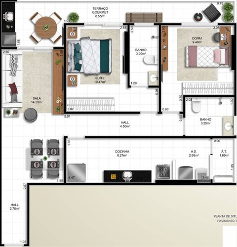 Imagem 9 de 15 de Apartamento, 2 Dorms Com 81.02 M² - Ocian - Praia Grande - Ref.: Mec60 - Mec60