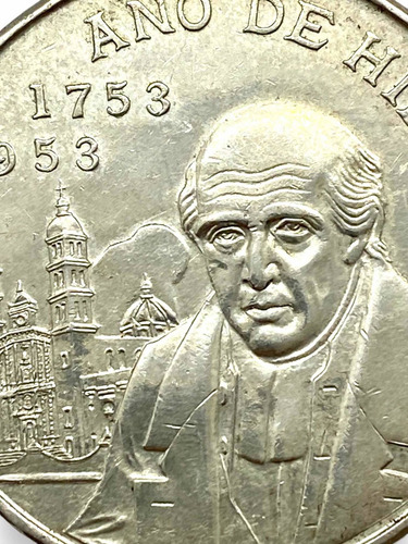 Moneda De Plata Hidalgo 1953 De 5 Pesos L720 27.5 Gr Encapsu (Usado)