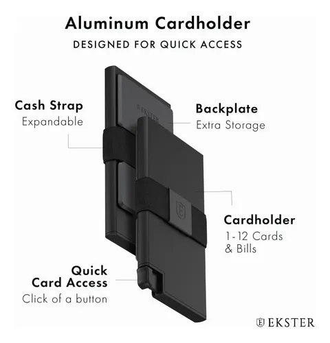 Ekster Aluminio Tarjetero Billetera Para Hombre | Metal B...