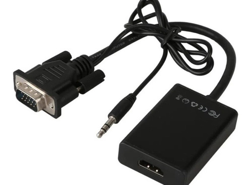 Adaptador Convertidor Vga A Hdmi C/cable Audio, Video Fullhd