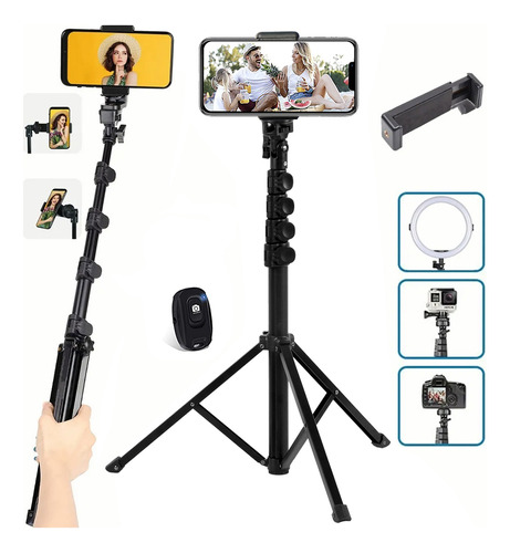 Trípode Selfie Stick 3en1 Bluetooth Control Remoto 160cm