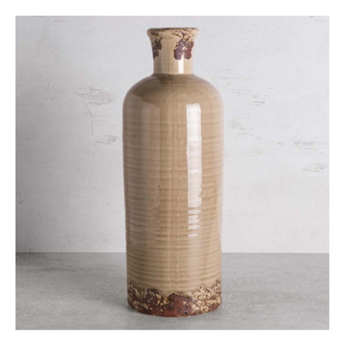 Botellon Marron Decorativo De Ceramica 33,5 Cm