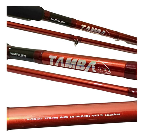 Vara Carretilha Tamba Maruri 2,40m 40-80lbs 2p Pesqueiro