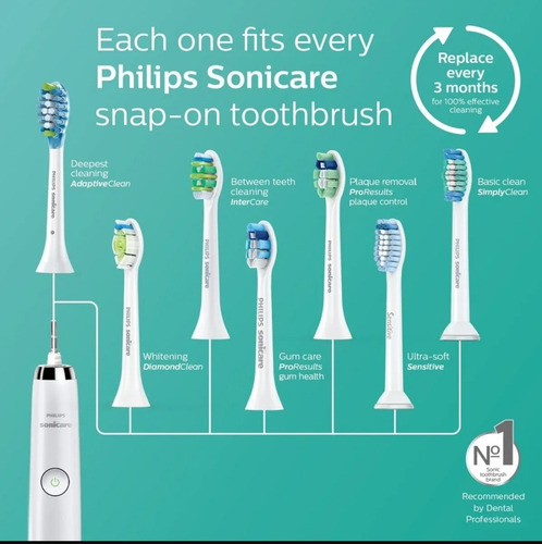 Cabezales Cepillo Sonicare Diamond Clean Pack 6