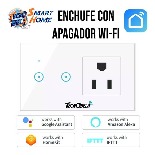 Contacto Inteligente: Enchufe + 2 Apagadores Wifi Smartlife