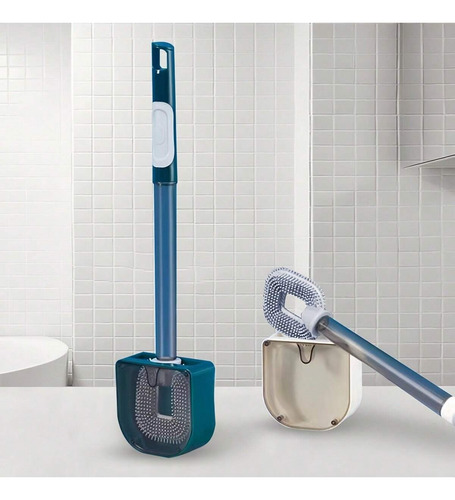 Cepillo De Baño Con Cepillo De Silicona Para Inodoro