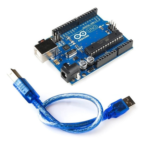 Arduino Uno R3 Con Cable Usb Y Microcontrolador Removible