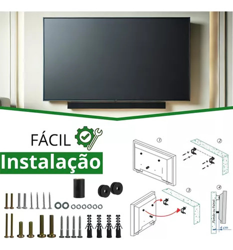 Suporte De Painel Universal Fixo Para Tv 10 A 85 Polegadas C