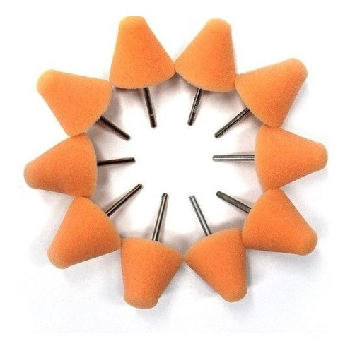 Maxshine Mini Pad De Pulido Naranja 3x3 Cms Kit 10 Pzs