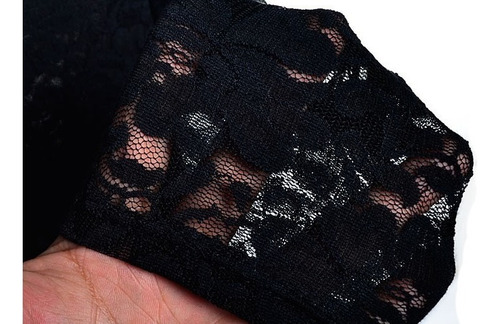 Vestido Negro De Encaje Talla M Entallado Nuevo Importado