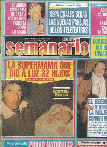 Semanario N° 426 Año 1987 Minguito / Adriana Salgueiro Z18