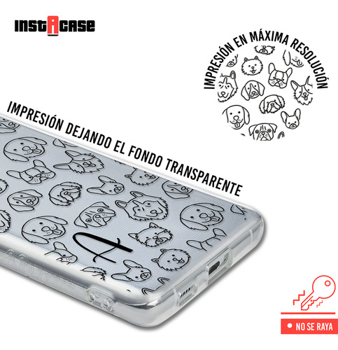 Funda Para Realme Para Mujer Perritos Mascota Letra Inicial