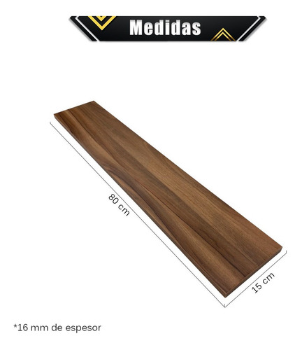 3 Repisas Flotantes Modernas Minimalistas Melamina 80x15 Cm